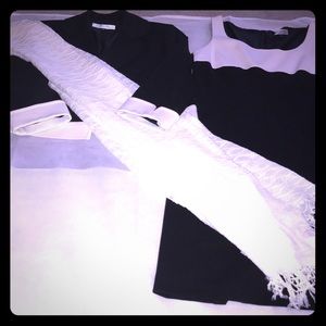 Classic Black and White 2 piece Suit